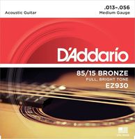Struny do gitary akustycznej akustyka 85/15 Bronze Daddario EZ930 13-56