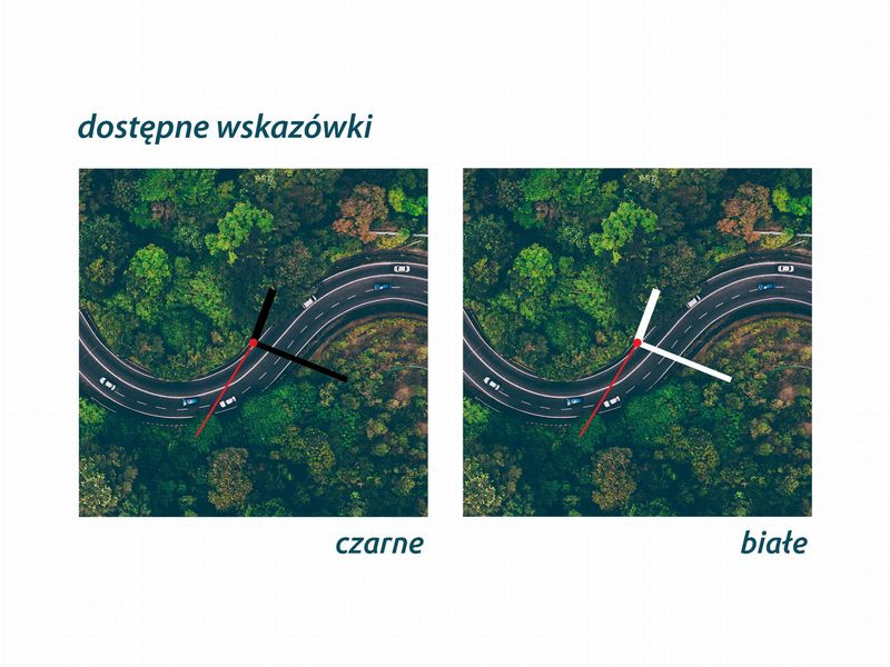 ZEGAR SZKLANY OKRĄGŁY - Droga zdjęcie 4