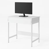 Biurko komputerowe białe stolik z 1 szuflada nowoczesne 60cm