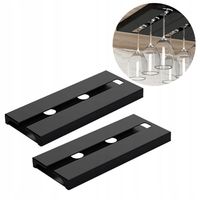 .WIESZAK NA WINO Kieliszki PODWÓJNY Czarny Mat