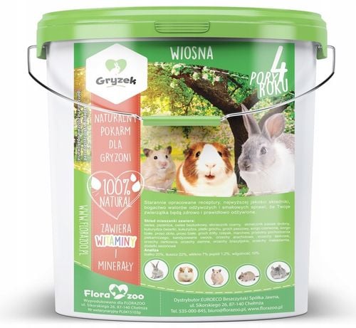 NATURALNY POKARM KARMA DLA KRÓLIKA ŚWINKI GRYZONI 4 PORY ROKU WIOSNA na Arena.pl