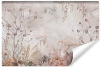 Fototapeta FLAMINGI Rośliny Mgła Abstrakcja Natura Beton 90cm x 60cm
