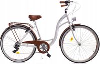 Rower Dallas City 28" 7spd - biały z brązem
