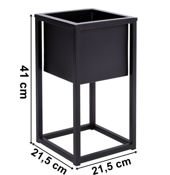 Kwietnik Concove loft 40 cm czarny zdjęcie 7