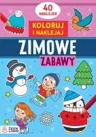 Zimowe Zabawy. Koloruj I Naklejaj