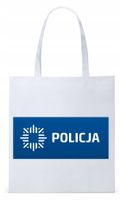 Dla Policjanta Policjantki Torba Eco Biała Shopper Z Nadrukiem Ze Zdjęciem