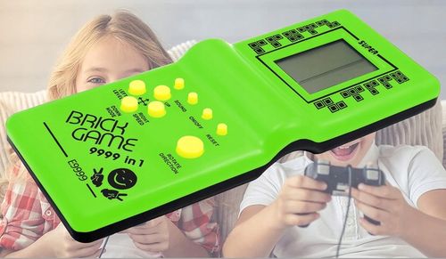 TETRIS GRA ELEKTRONICZNA KONSOLA KIESZONKOWA RETRO BRICK GAME ZIELONA na Arena.pl