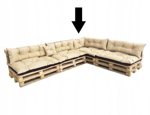 Poduszka Ogrodowa Tarasowa wodoodporna pikowana 70x40cm Krem na Arena.pl