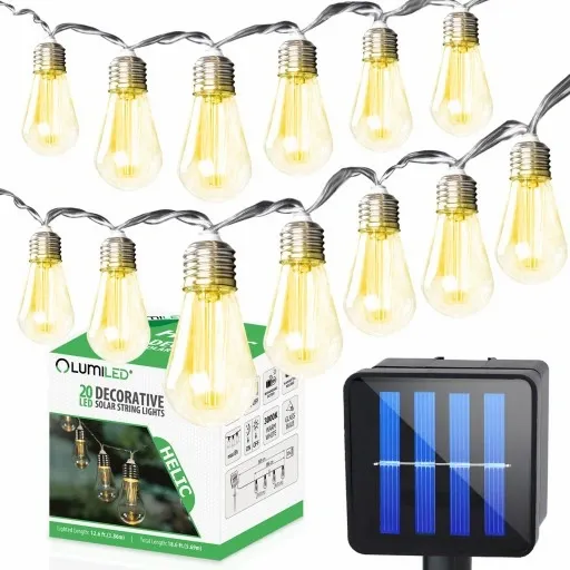 Girlanda SOLARNA OGRODOWA 20x LED ŻARÓWKI XXL zdjęcie 1