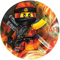 Opłatek na tort Lego Ninja Ninjago Klocki Tekst Gratis