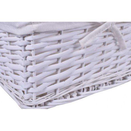 Koszyk wiklinowy 30x20x15 - biały zdjęcie 4