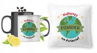 Dla Dziadka Zestaw Kubek Magiczny + Poduszka Z Nadrukiem Ze Zdjęciem