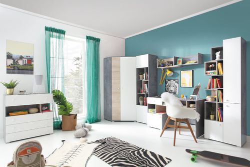 Biały regał z półkami dwa wzory meble dla dzieci młodzieży DOSTAWA na Arena.pl