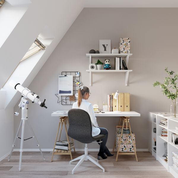 Lampa biurkowa RING biała zdjęcie 7