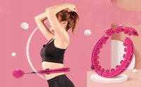 HULA HOP Z OBCIĄŻENIEM WYPUSTKAMI ODCHUDZAJĄCE FITNESS SKŁADANE SMART FIT