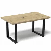 STÓŁ DO KUCHNI JADALNI SALONU LOFTOWY METALOWE NOGI 135x65CM DĄB ARTISAN