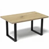 STÓŁ DO KUCHNI JADALNI SALONU LOFTOWY METALOWE NOGI 135x65CM DĄB ARTISAN