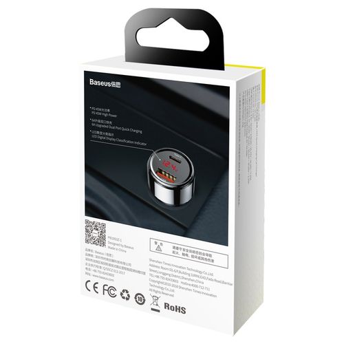 Baseus ładowarka samochodowa Magic PPS QC 3.0+ USB + PD czarna 45W na Arena.pl