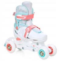 Rolki Łyżwy Wrotki Regulowane 4w1 Croxer Inez 34-37 LED