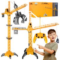 Dźwig Budowlany Żuraw Gigant Zdalnie Sterowany RC USB Zabawka 128 cm