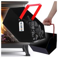 WĘGLARKA DUŻA NA WĘGIEL CZARNA WĘGLARKA NA POPIÓŁ DREWNO POJEMNIK WĘGLARKI