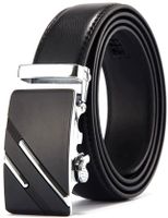 Pasek MĘSKI Pas z automatyczną klamrą skóra skórzany czarny H35_L