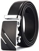 Pasek MĘSKI Pas z automatyczną klamrą skóra skórzany czarny H35_L