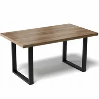 STÓŁ DO KUCHNI JADALNI SALONU LOFTOWY METALOWE NOGI 135x65CM DĄB TOBACCO