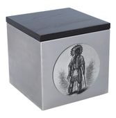Urna na prochy z postacią indianina Tabliczka / Nie