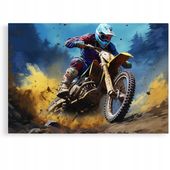 2 x Obraz 120x80 samochody motor cross aprilla kawasaki enduro abstrakcja a