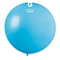 Balon pastelowy niebieski jasny błękitny #009, 80 cm 1 szt.