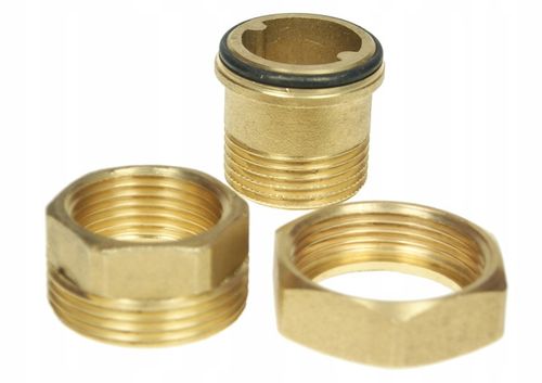 Śrubunek mosiężny 1 " cal prosty z oringiem uszczelką mocny złączka prosta na Arena.pl