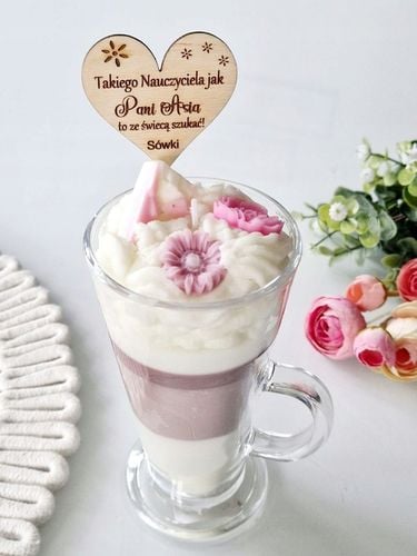 Świeca Sojowa z Grawerem Deser Kawa Latte Prezent Święta Mikołaj imieniny na Arena.pl