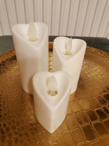 Świece walentynkowe zestaw 3 świeczek serc Świece serca czerwone białe na Arena.pl