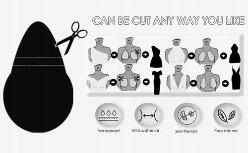 2 pary Taśma podnosząca piersi dla dużych piersi z osłonki na sutki,C-D CUP na Arena.pl