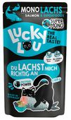 Monoproteinowa karma dla kota z alergią na żywność Lucky Lou ŁOSOŚ 125g