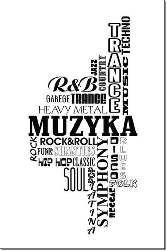 120CM 80CM OBRAZ NAPIS MUZYKA DRUK na Arena.pl
