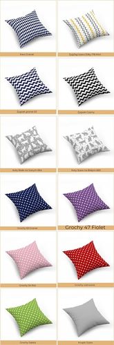 Zestaw 4 poszewek na poduszki, jaśki, 40x40 cm, 100% bawełna, mix na Arena.pl