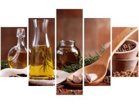 70 100CM OBRAZ 5 ELEM AROMATYCZNA OLIWA OLIWEK DRUK PŁÓTNO