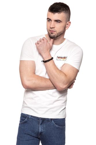 WRANGLER POCKET TEE OFFWHITE W7B21FE02 L na Arena.pl