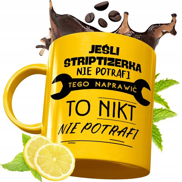 Złoty Kubek Premium Dla Striptizerki Prezent Z Nadrukiem Ze Zdjęciem zdjęcie 1