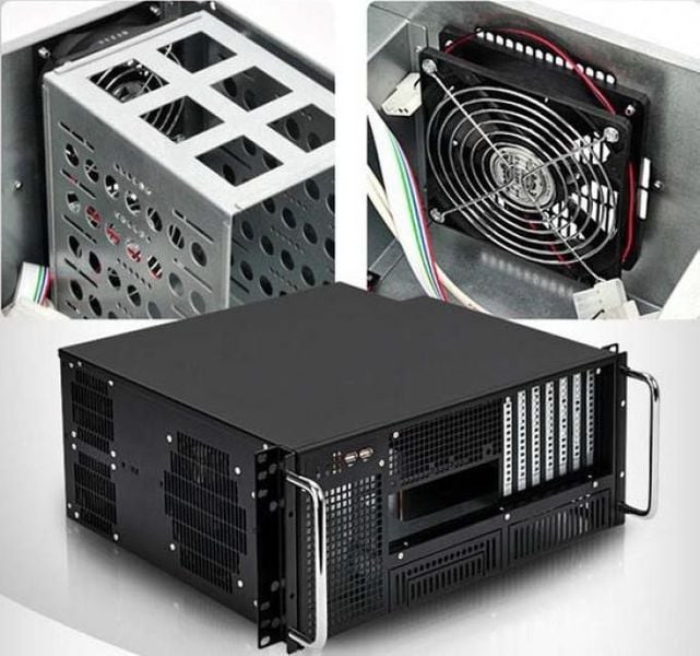 OBUDOWA PC ATX RACKOWA TECHLY 19 CALI 4U CZARNA zdjęcie 7