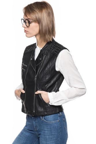 TOM TAILOR FAKELEATHER VEST RIVETS S na Arena.pl