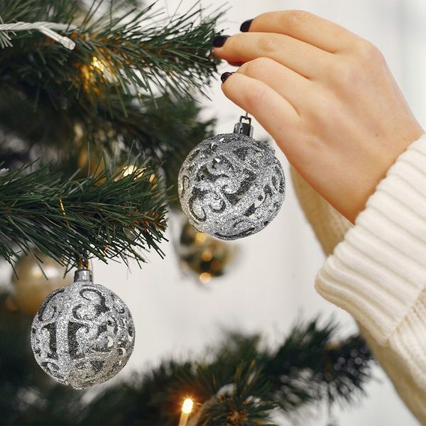 ZESTAW BOMBEK na Choinke 100szt Silver mix Bombki Choinkowe Świąteczne zdjęcie 7