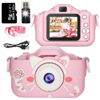 APARAT FOTOGRAFICZNY CYFROWY DLA DZIECI 40Mpx KAMERA ZABAWKA GRY+KARTA 32GB