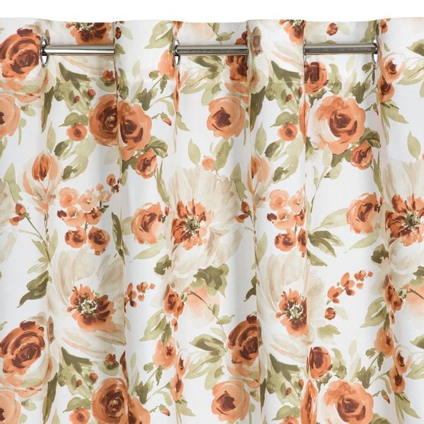 ZASŁONA MIKROFIBRA PRZELOTKI KWIATY 140X250 BIAŁA zdjęcie 4