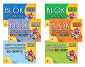 Komplet bloków szkolnych + wycinanka +samoprzylepny A4 Shan 6 szt.
