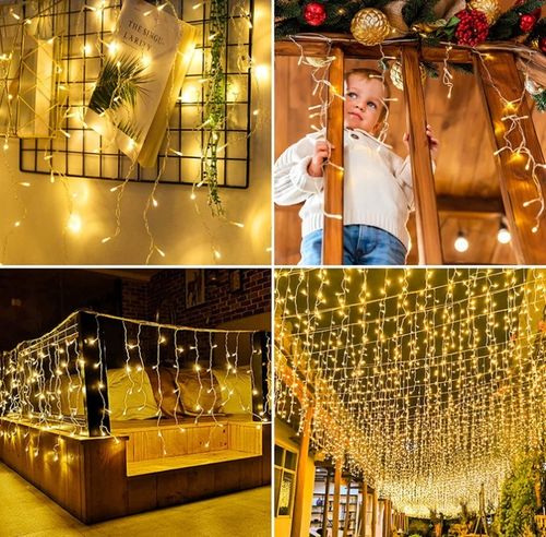 SOPLE 300 LED LAMPKI ZEWNĘTRZNE IP44 STAŁE + FLASH KURTYNA ŚWIETLNA GRUBE na Arena.pl