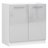 Szafka pod zlewozmywak, KLARA, 80x46x82 cm, biały, metalik,  | TYLETEGOTU