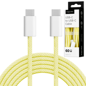 Kabel USB typu C - USB typu C 60 W 1 m żółty Kruger&Matz Basic